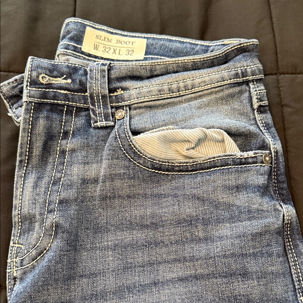 Men's Blue Bootcut Jeans